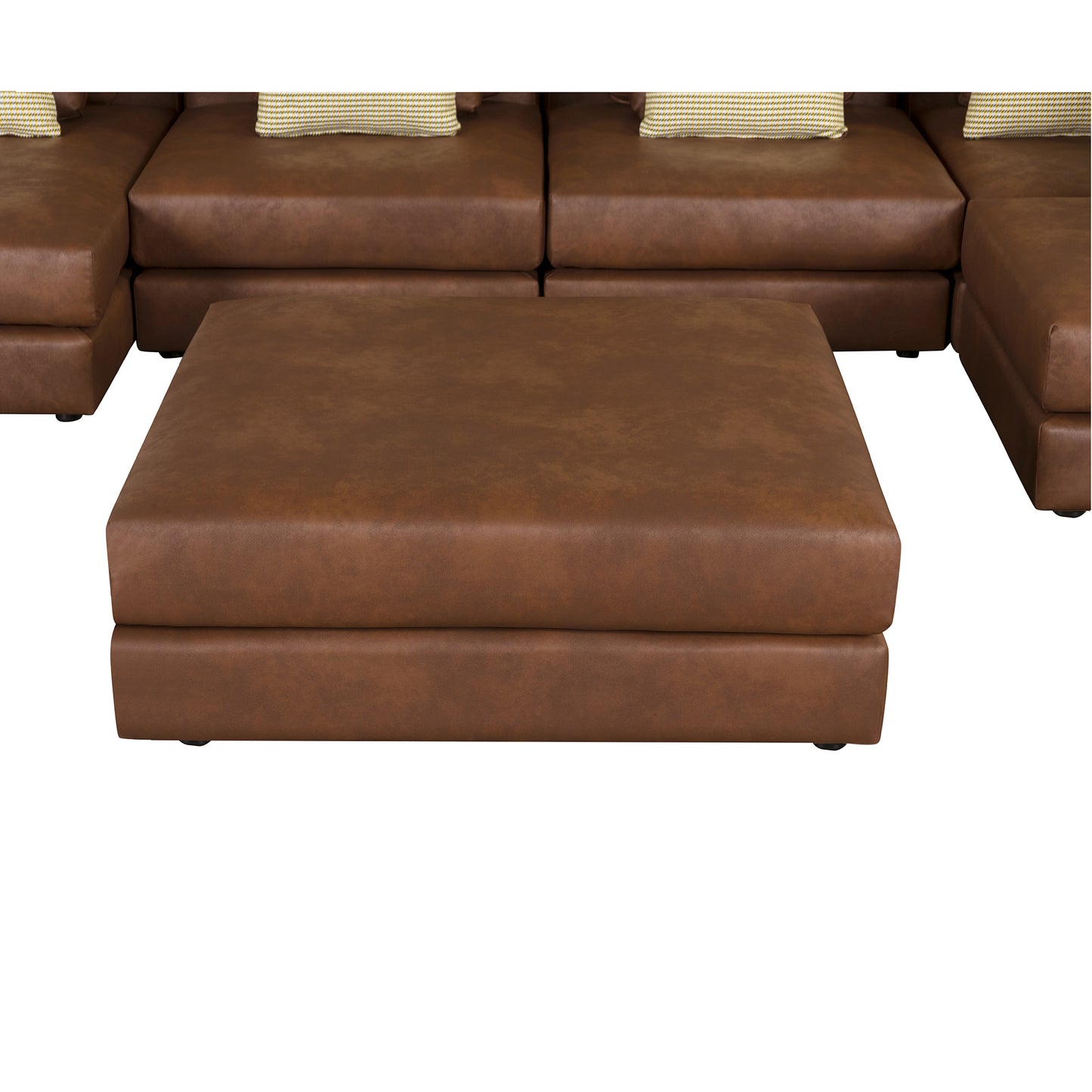 Basit Collection Modular Sectional Lounge Sofa with Ottoman