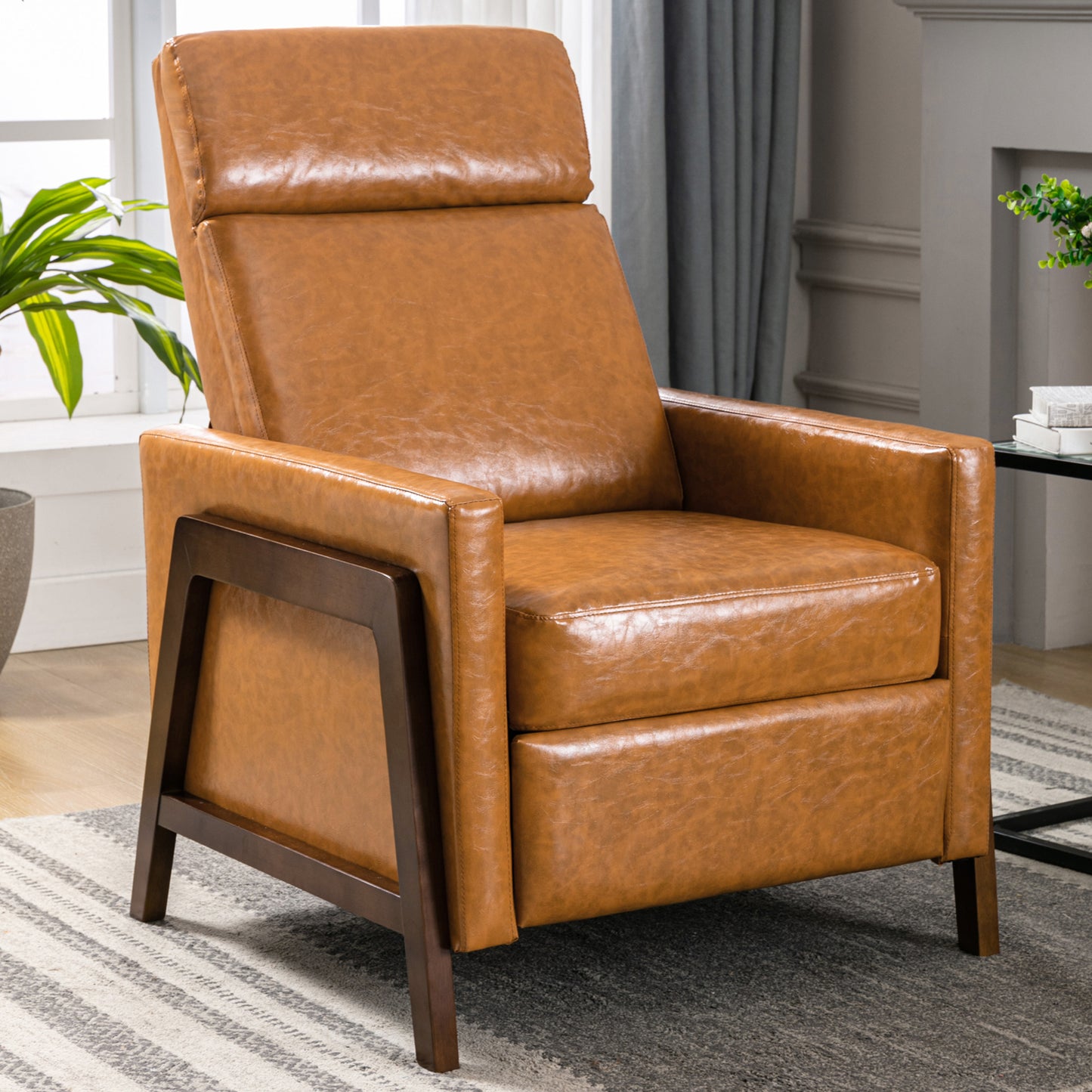 Camelot, Solid Wood Leather Recliner