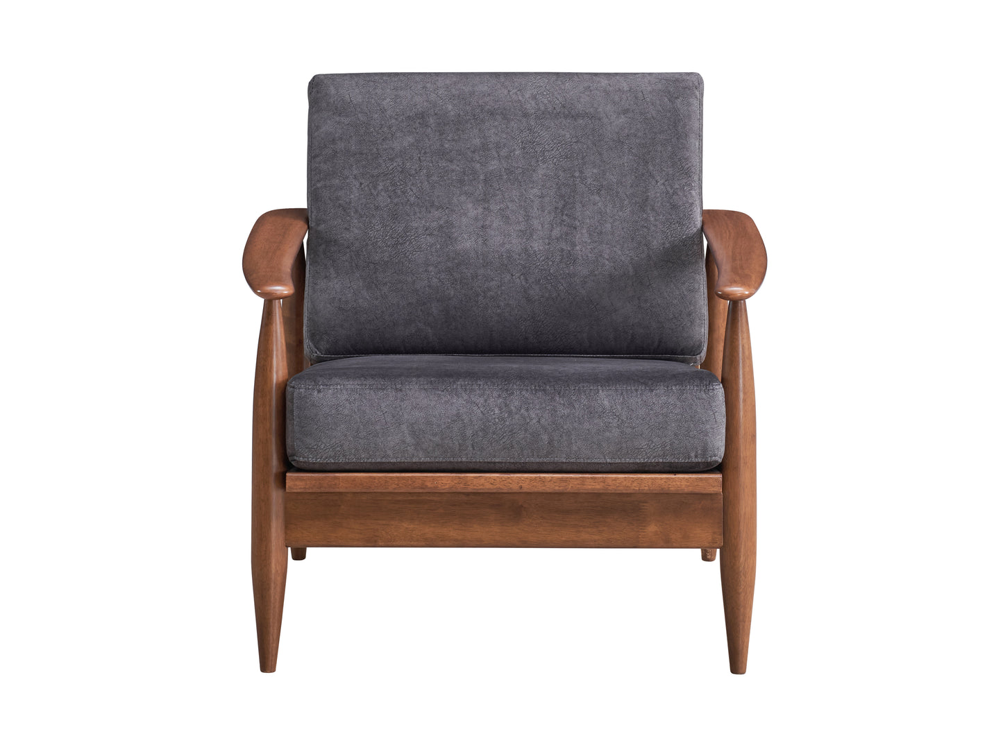 "PELINE" Accent Armchair in Charcoal Gray