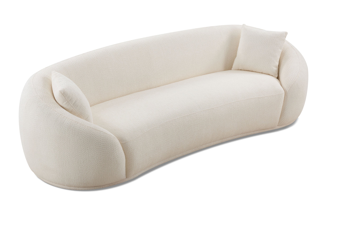 "DANIZ" 3 person Half Moon modern luxury Sofa.