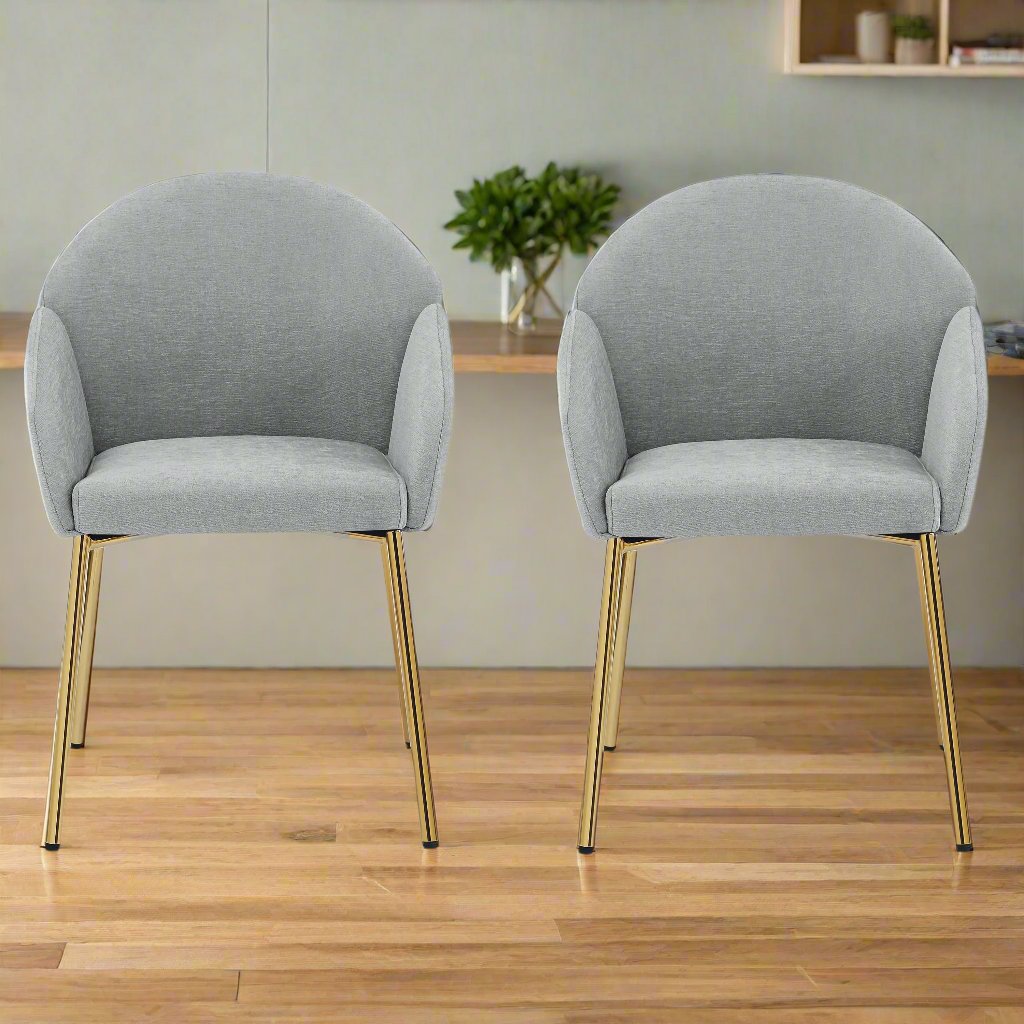 "NOLAN" Lounge/Dining Room Chair Chenille (set of 2)