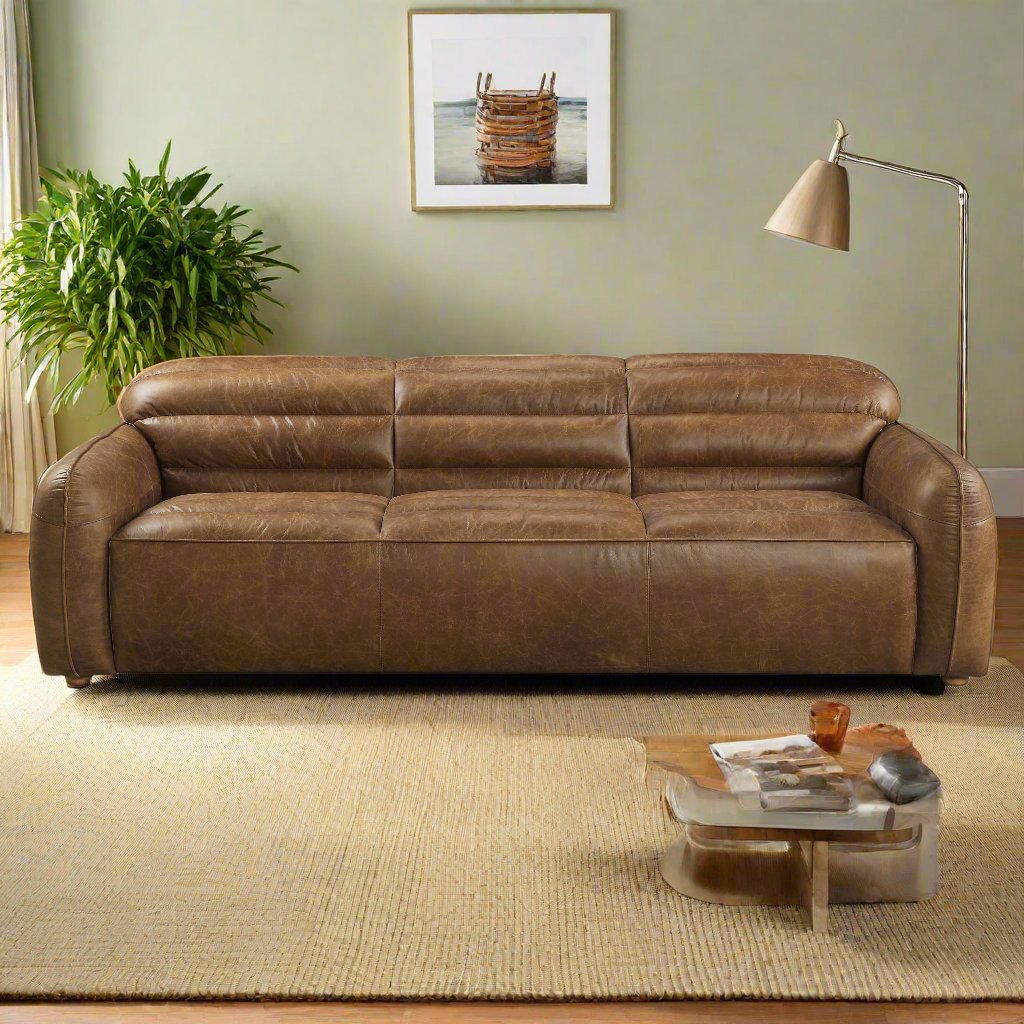 "Osman" Modern Leather Sofa