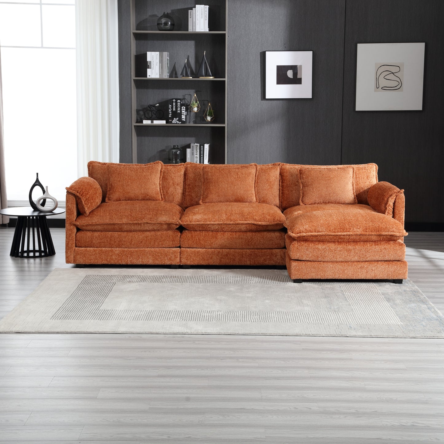 "LOUIS" Modern Sectional Chenille Sofa