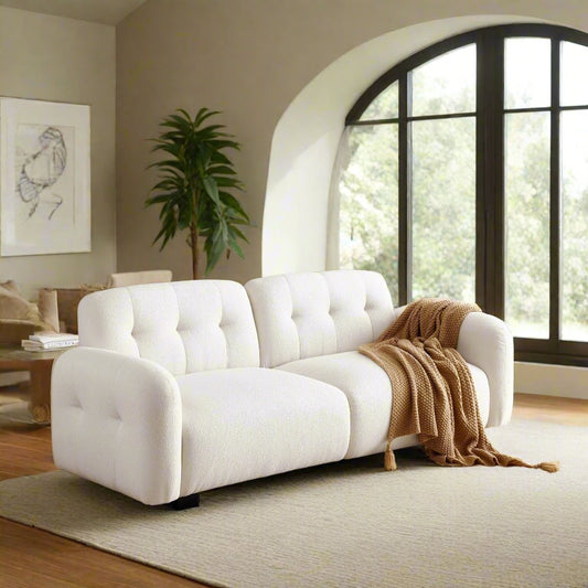 "Nirvana" Modern Upholstered Love Seat Sofa