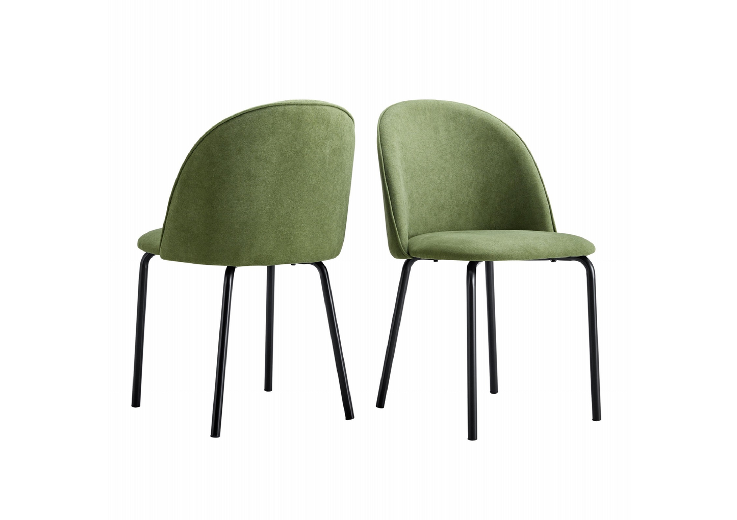 "MARVIN" Modern Dining Chair, Avocado Green. Set of 2