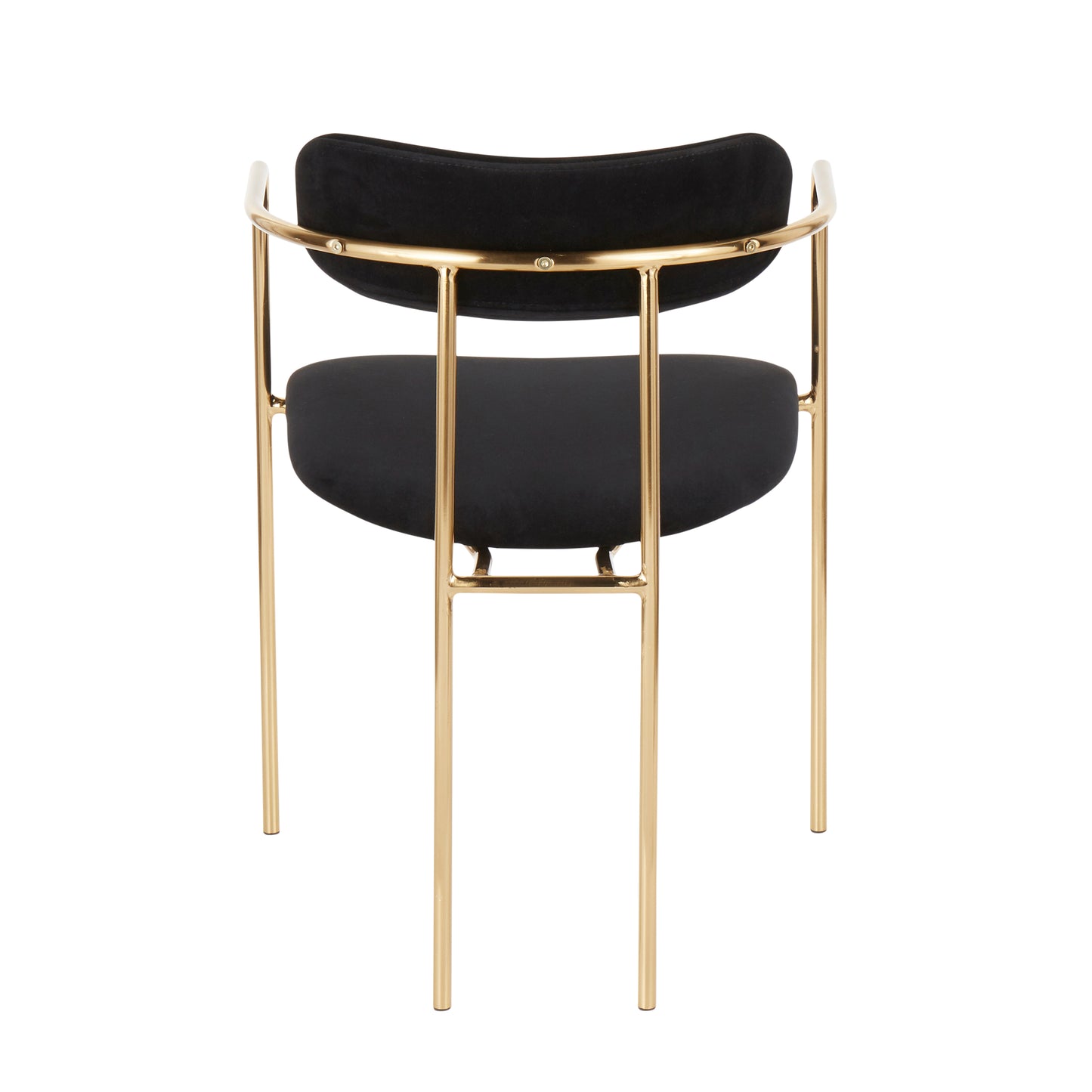 "FREYA" Lounge Armchair in Gold Metal  (Set of 2)