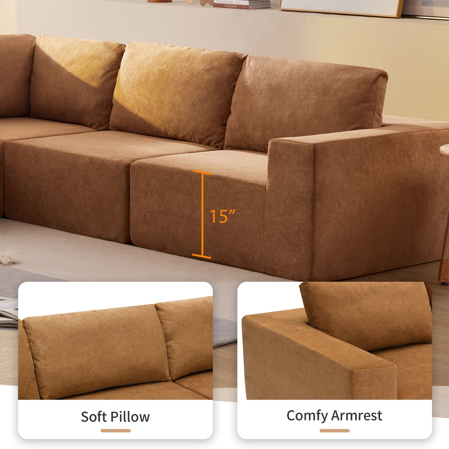 "Juliana" Modular Luxury Sectional Sofa