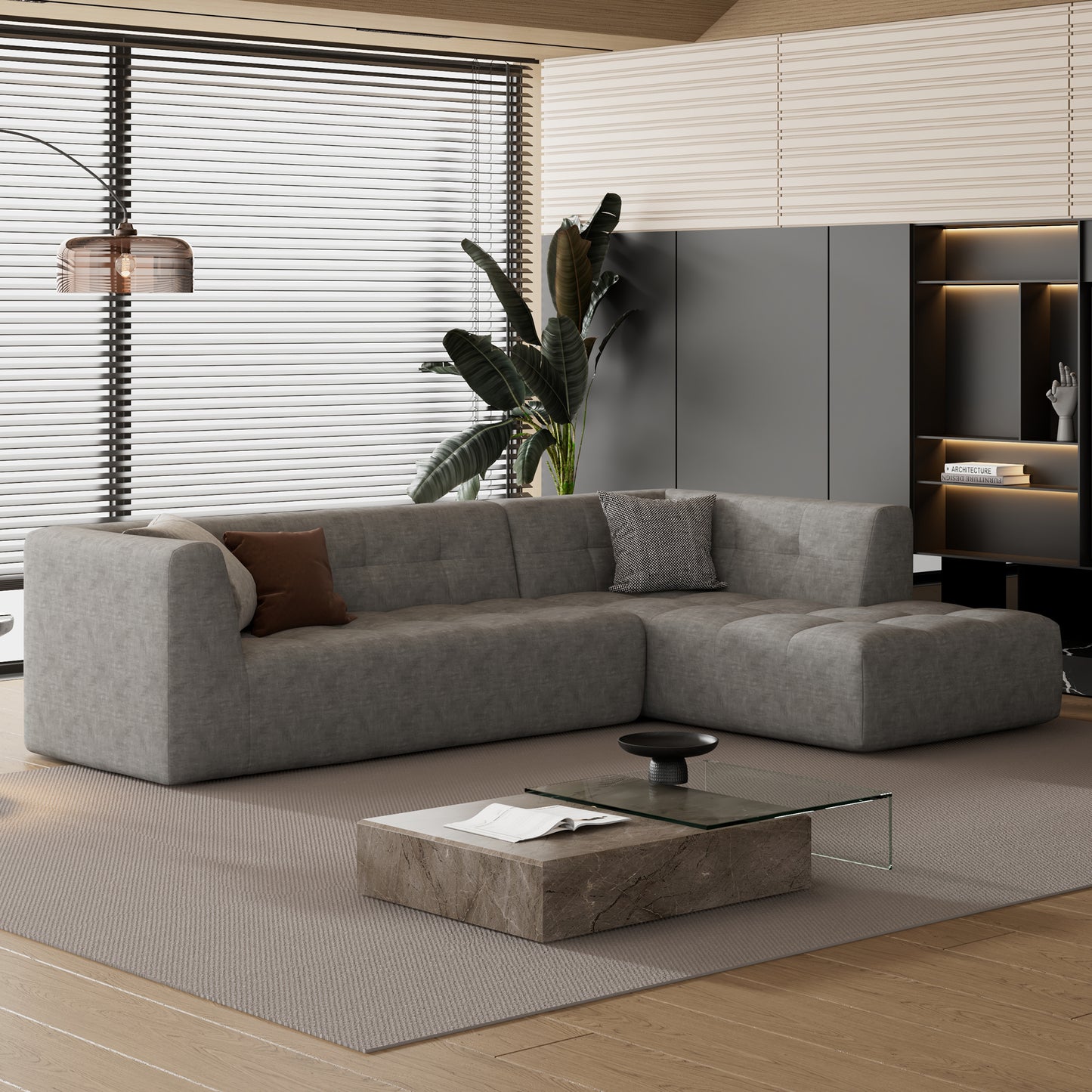 KALAN Modular Sofa Charcoal Grey