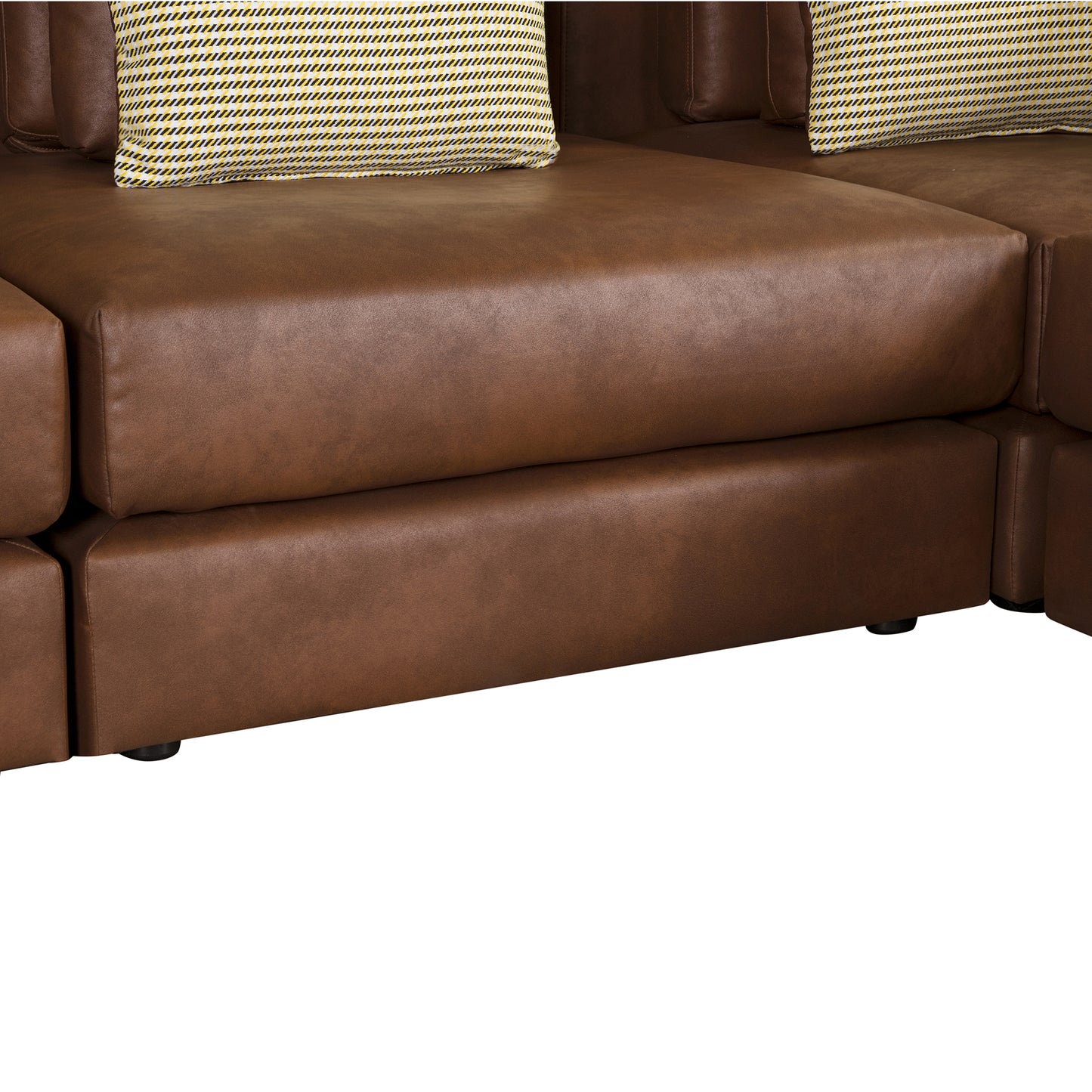 Basit Collection Sectional Lounge Sofa with Ottoman