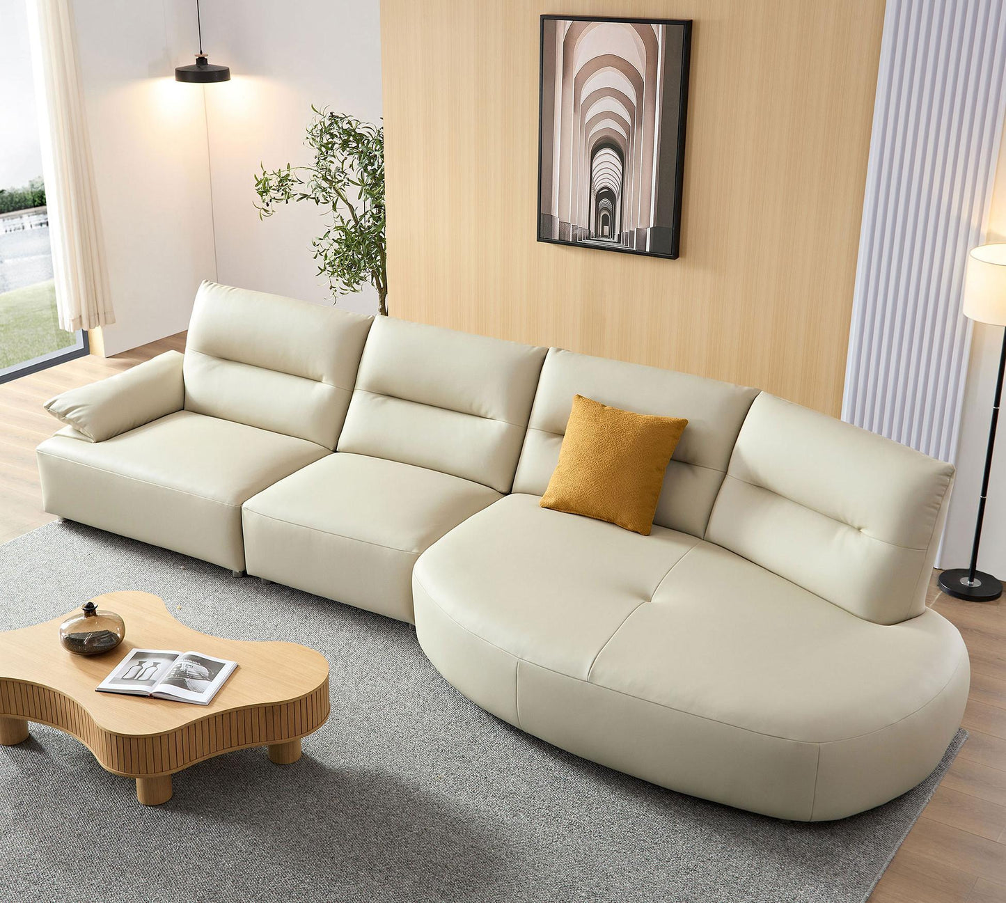 "EDISON" Sectional Sofa with Eco Leather