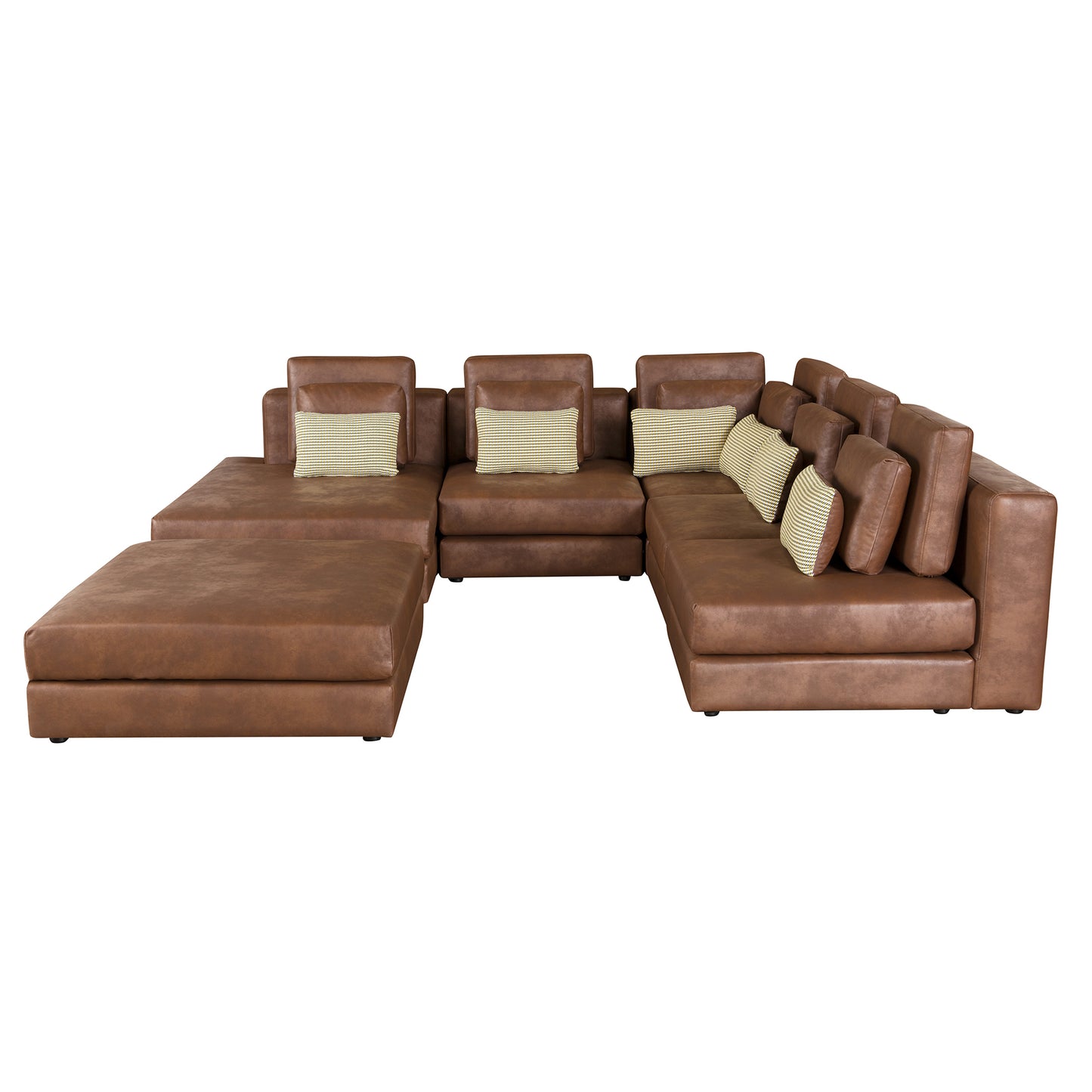 Basit Collection Sectional Lounge Sofa with Ottoman