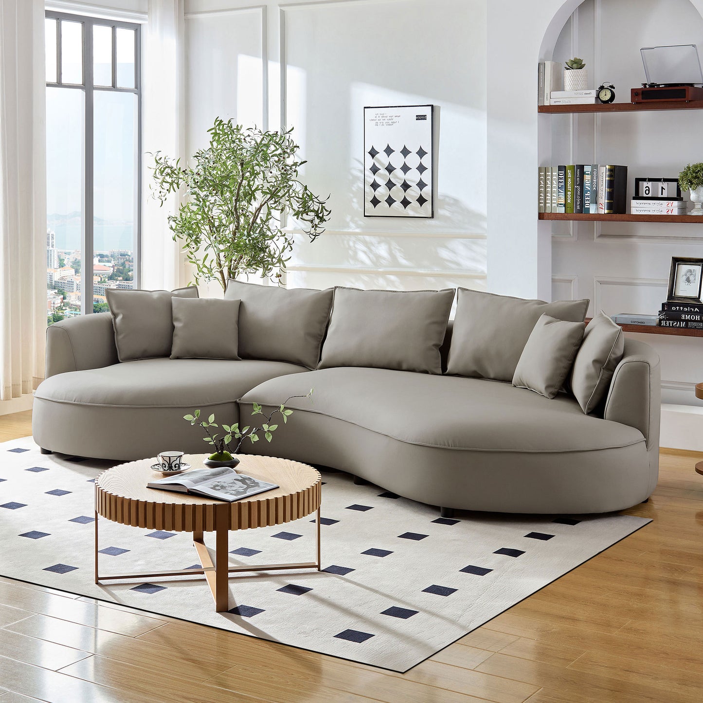 "EDISON" Sectional Sofa with Eco Leather