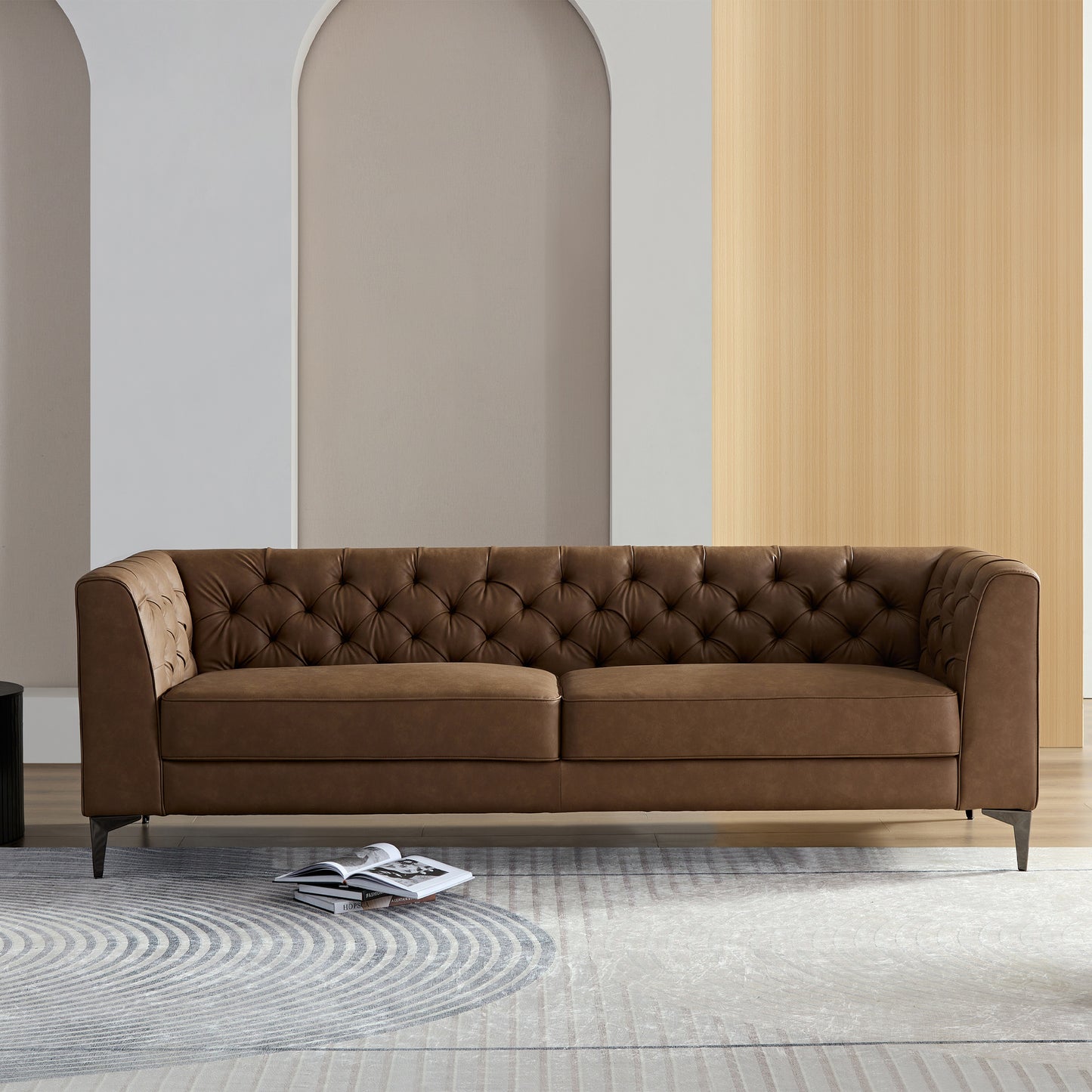 "Romero" Retro Designed Luxury Italian Suede Sofa