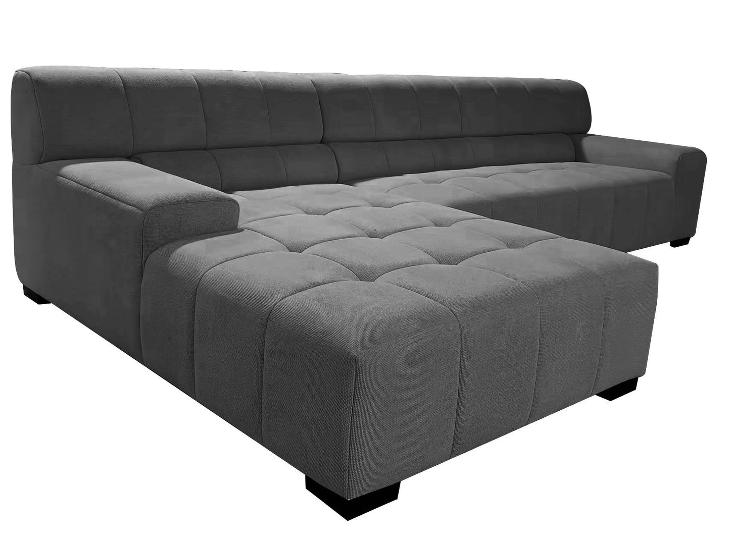 Enfes, Luxury Dark Grey Sectional Sofa