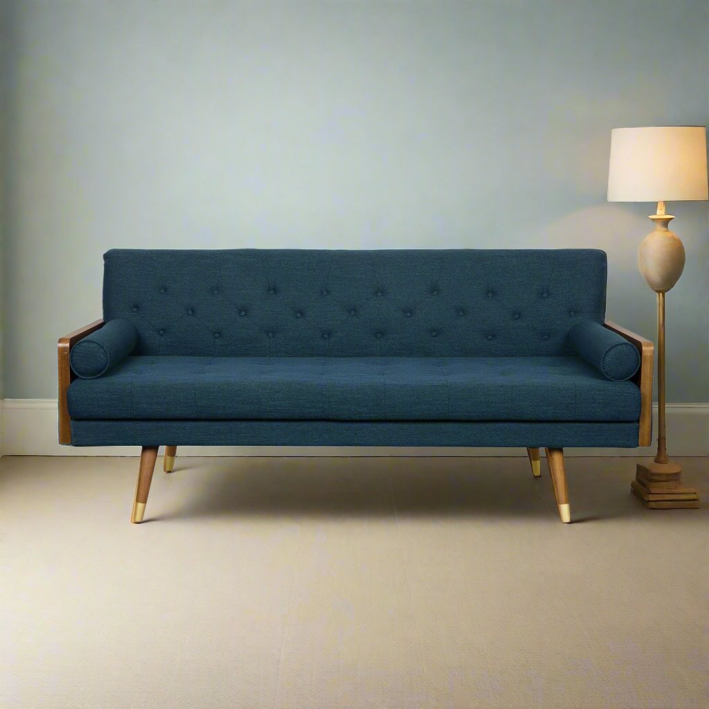 "CELINE" Mid-Century Modern Tufted Sofa