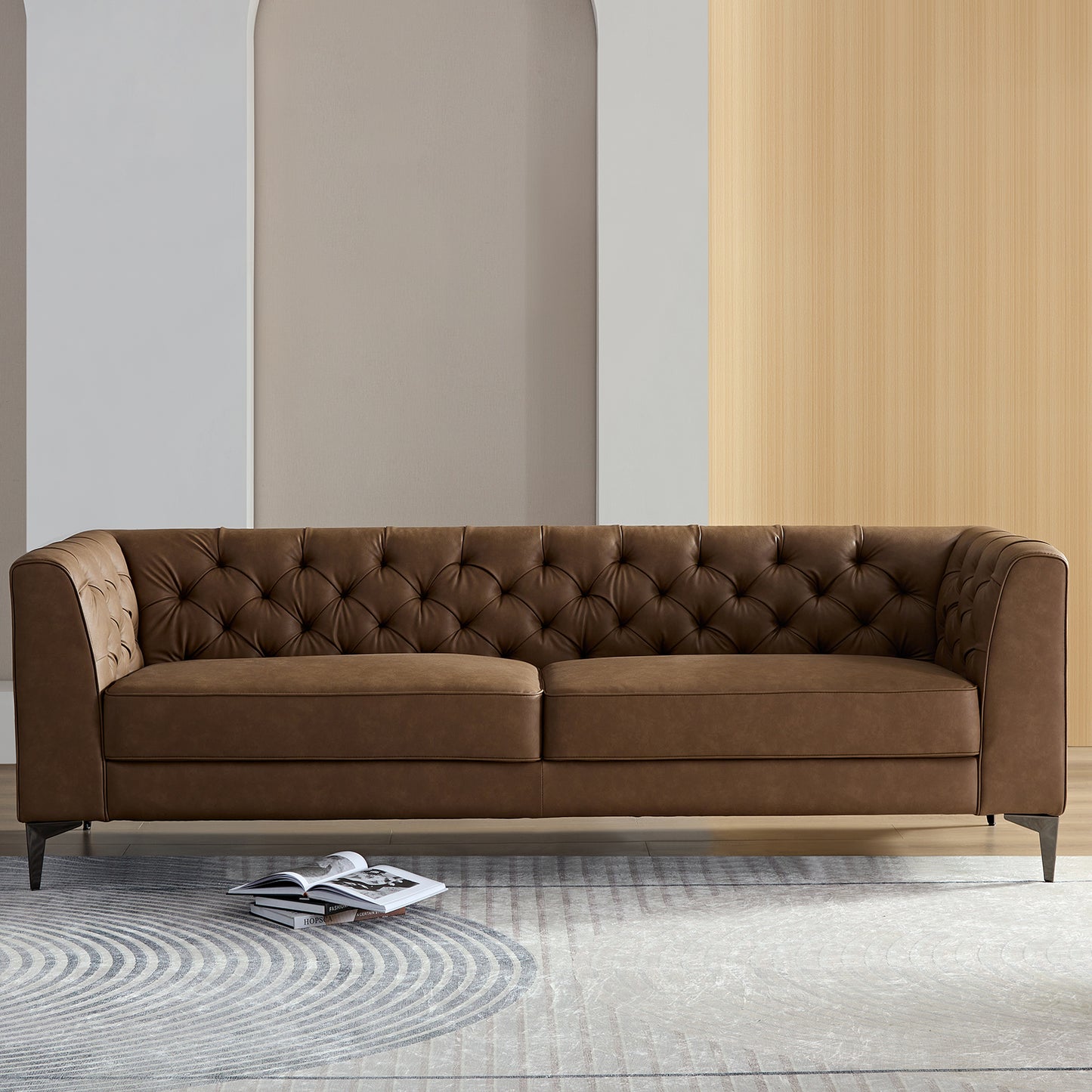 "Romero" Retro Designed Luxury Italian Suede Sofa