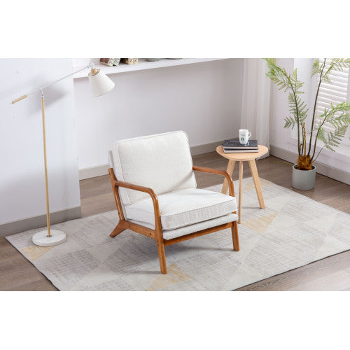 "KALAN" Wood Frame Modern Armchair