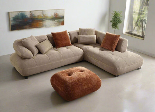 "Duran" Modern Sectional Sofa with Pillows