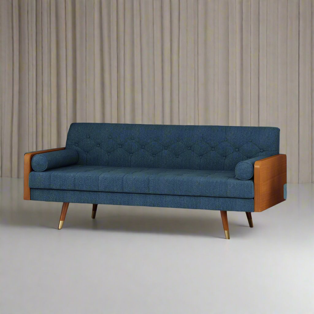 "CELINE" Mid-Century Modern Tufted Sofa