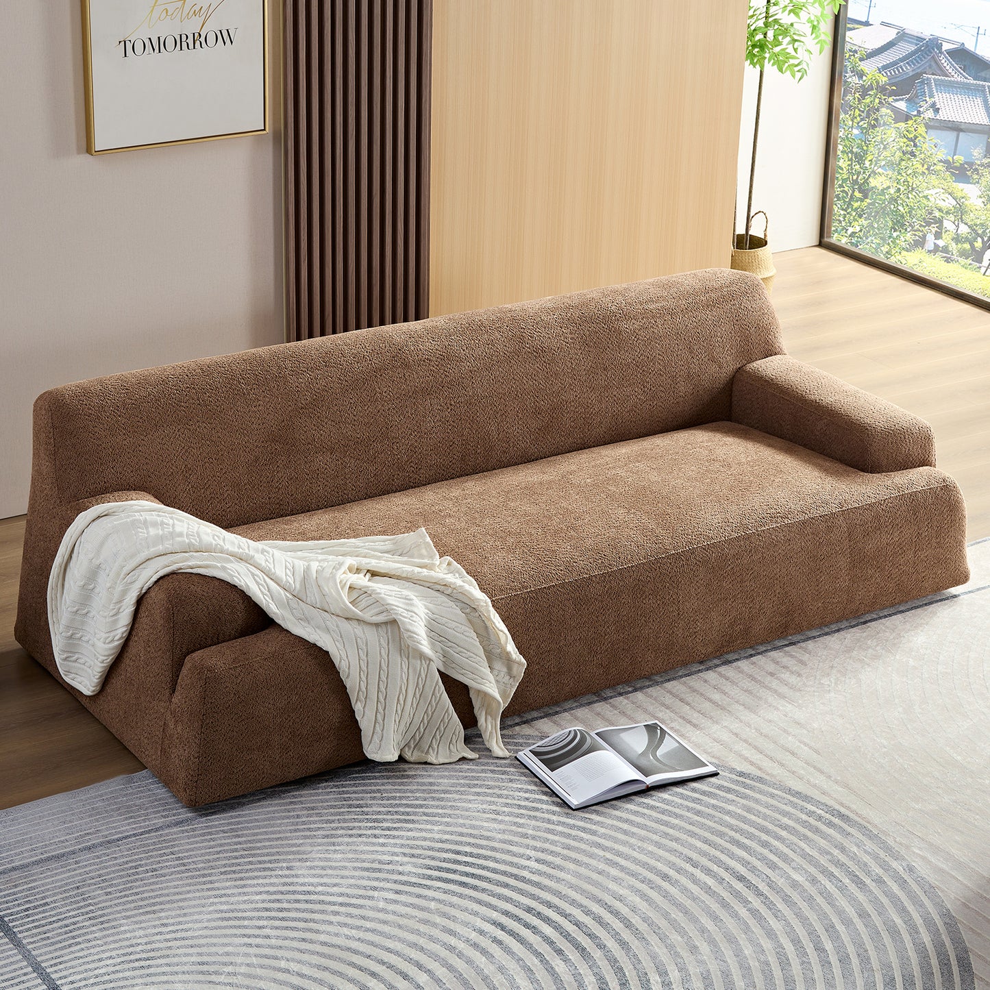 "CASABLANCA" Modern Luxury Recycled Wool Sofa