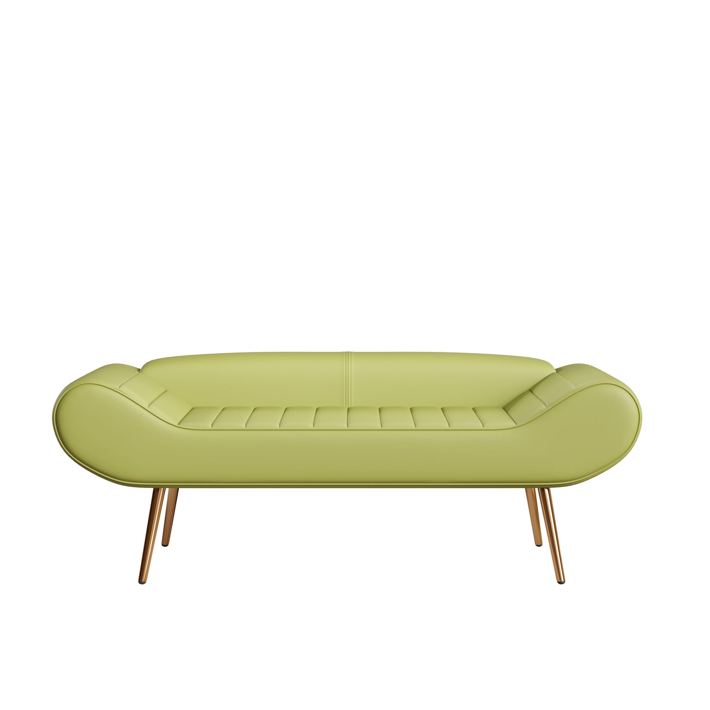 "SHIRVAN" Sofa Stool with Curved edges. Pistachio Green