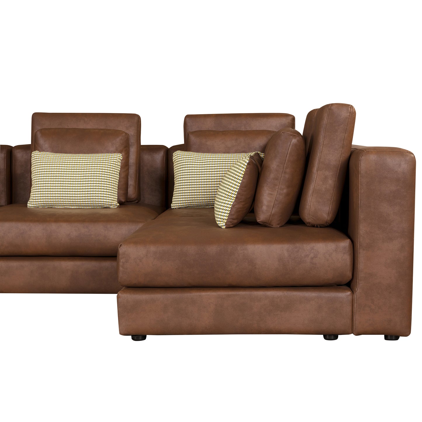 Basit Collection Sectional Lounge Sofa with Ottoman