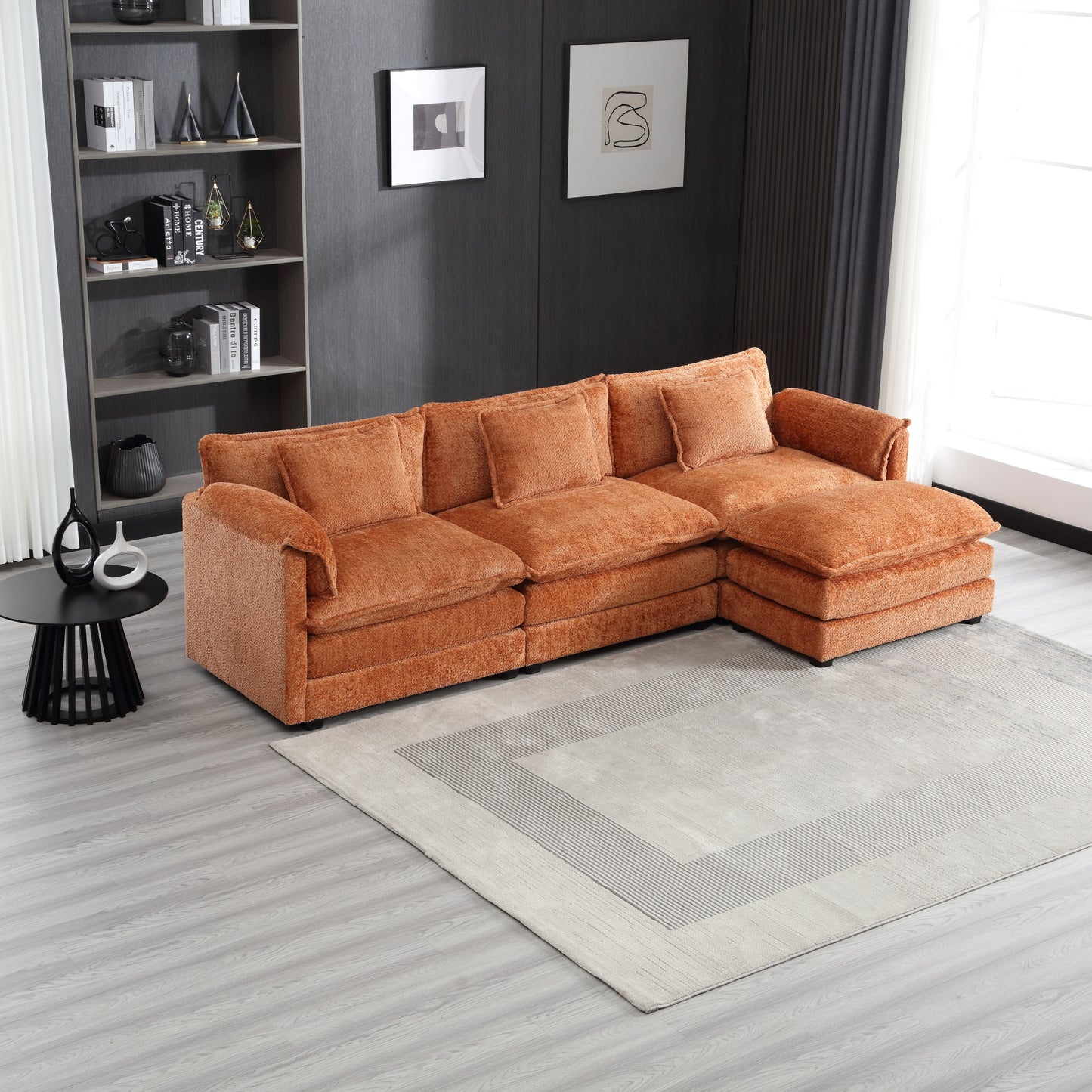 "LOUIS" Modern Sectional Chenille Sofa