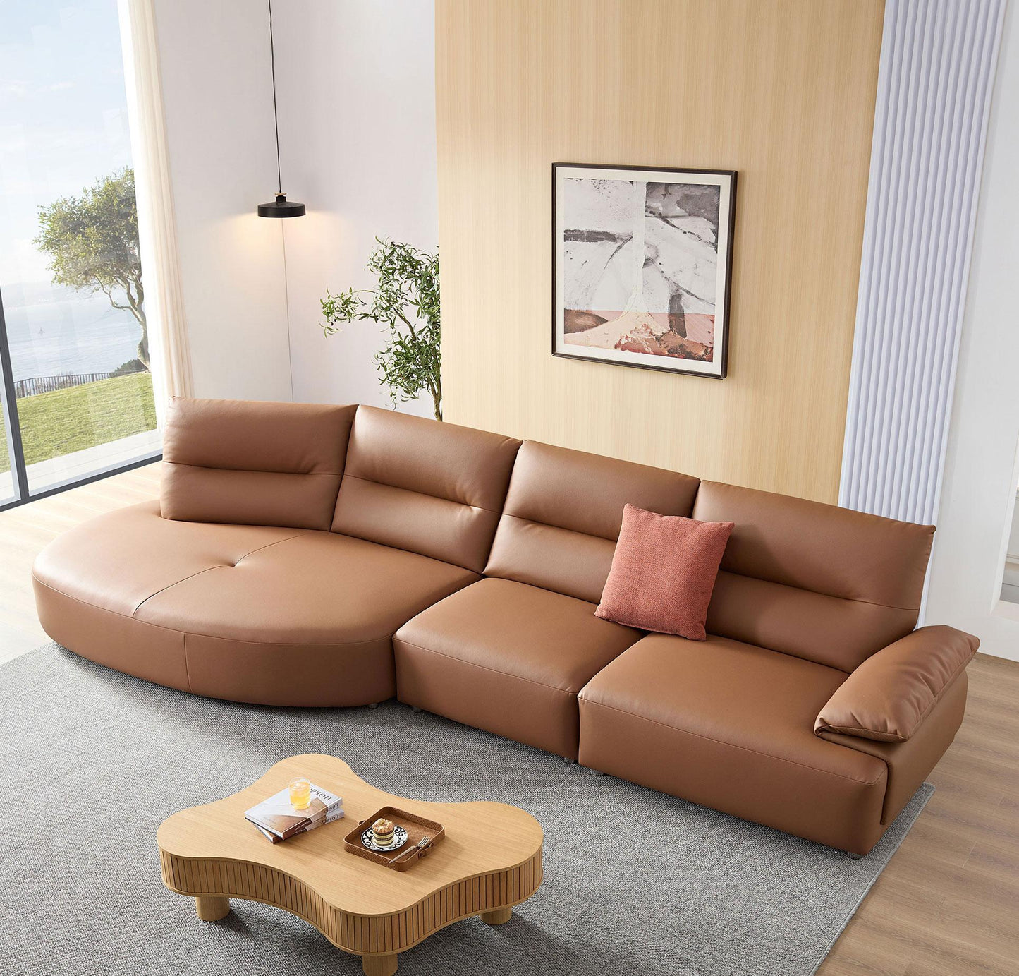 "EDISON" Sectional Sofa with Eco Leather