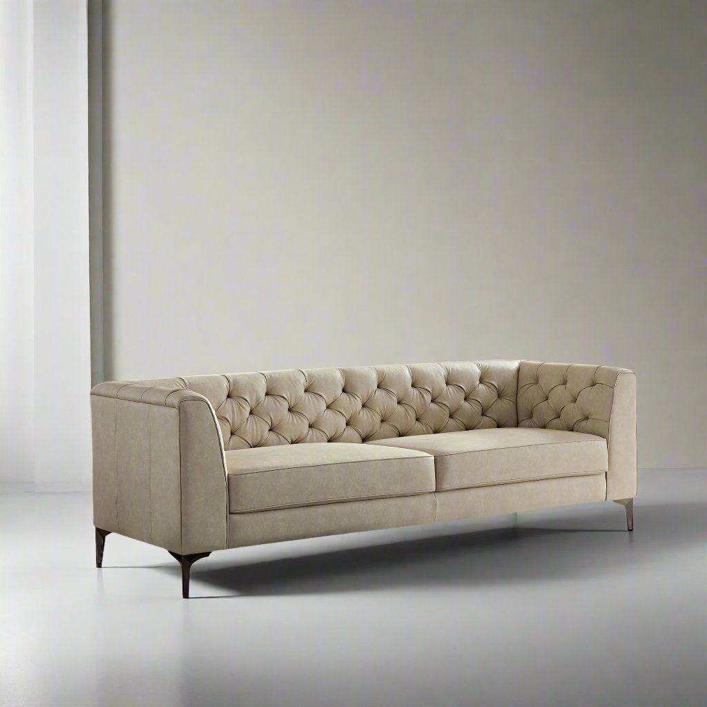 "Romero" Retro Designed Luxury Italian Suede Sofa