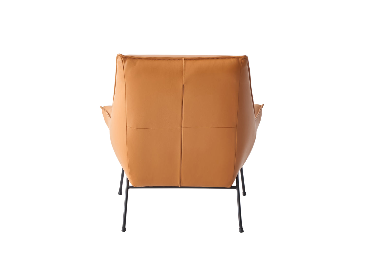 "Cemal"Leather Accent Chair with Ottoman