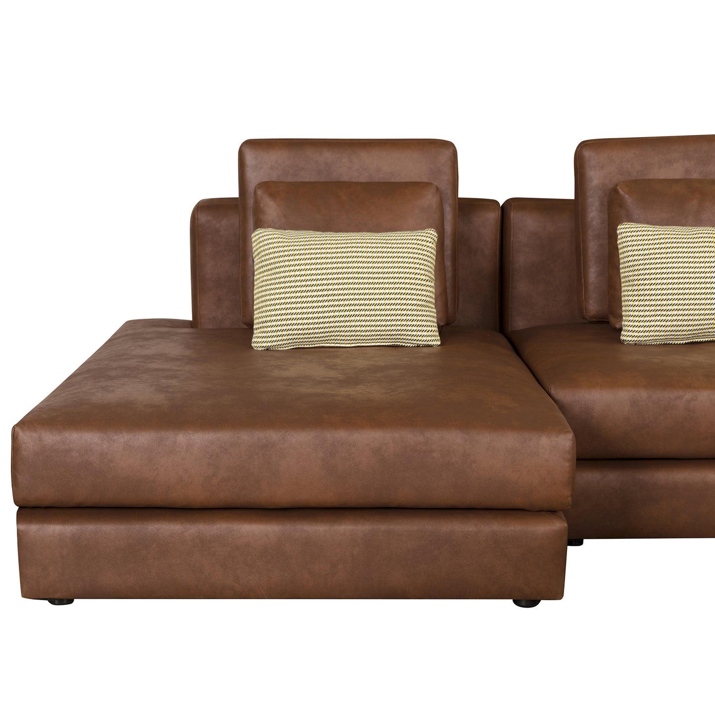 Basit Collection Sectional Lounge Sofa with Ottoman