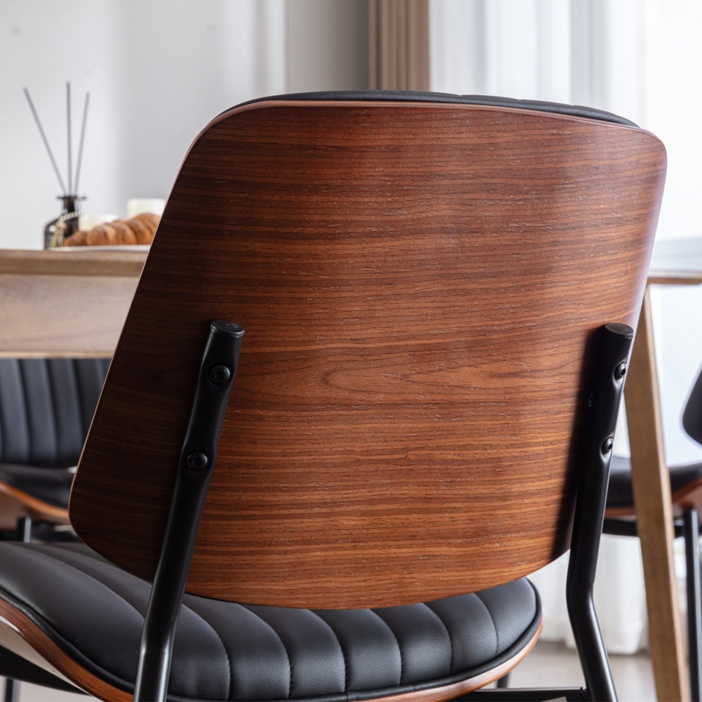 "KALAN" Mid Century Modern Leather Chair