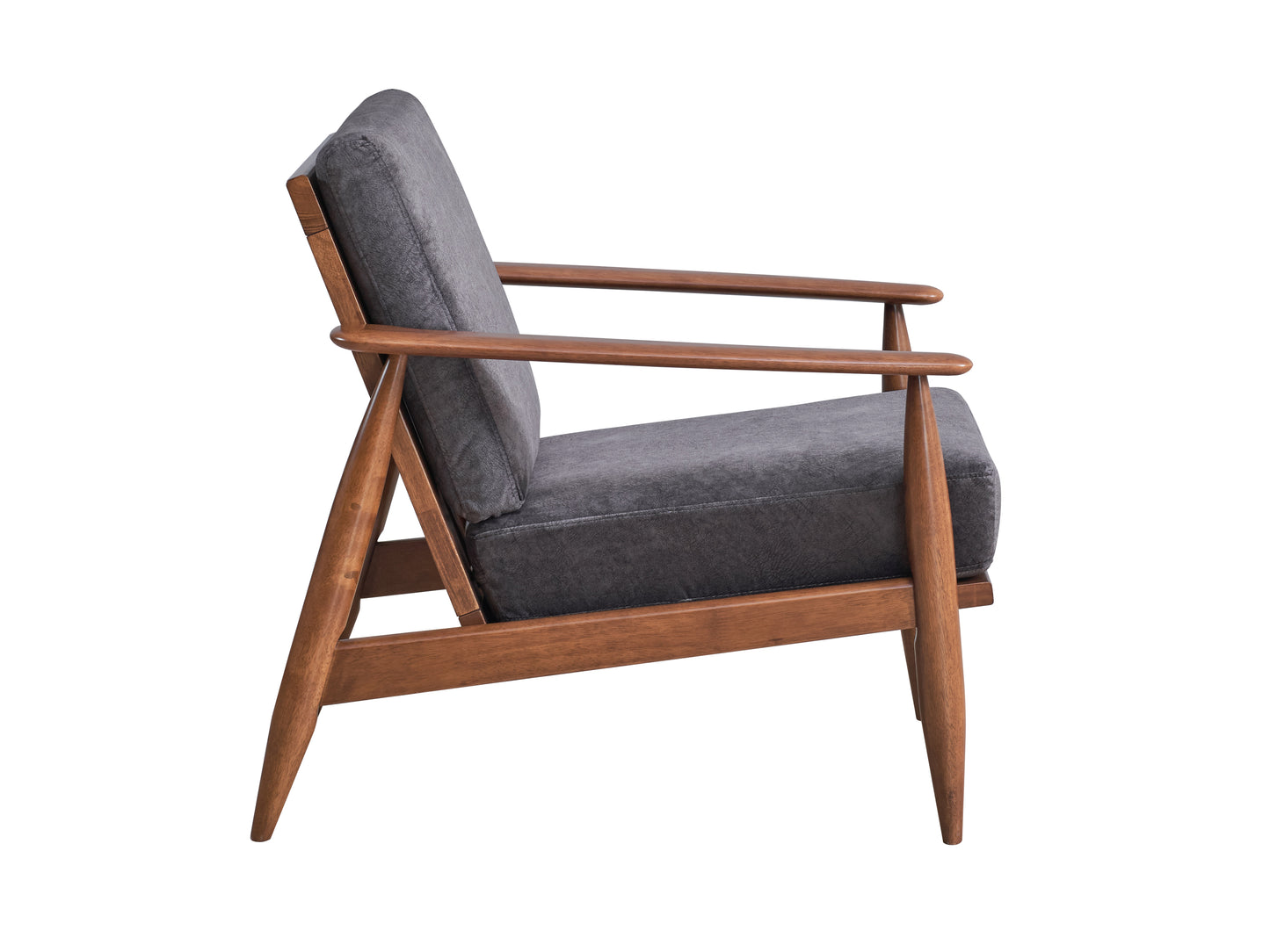 "PELINE" Accent Armchair in Charcoal Gray