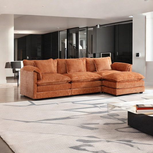 "LOUIS" Modern Sectional Chenille Sofa