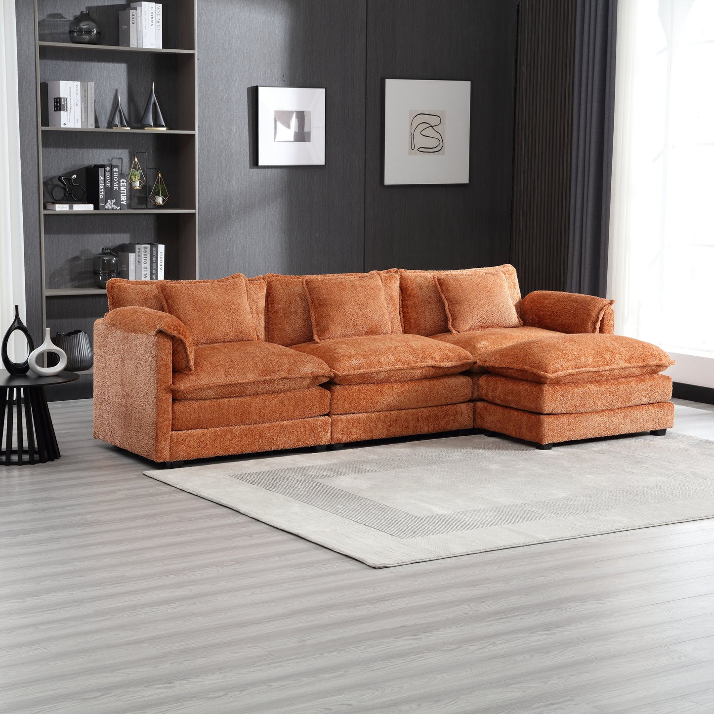 "LOUIS" Modern Sectional Chenille Sofa