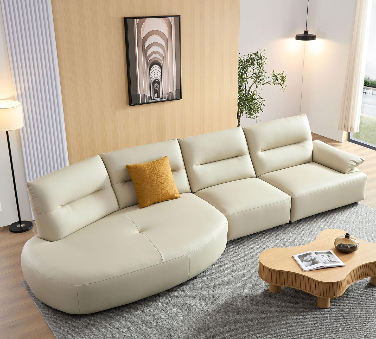 "EDISON" Sectional Sofa with Eco Leather