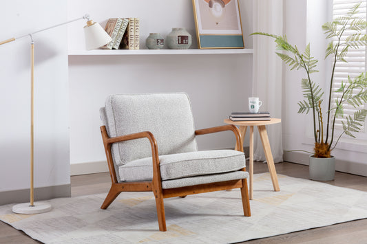 "KALAN" Wood Frame Modern Armchair